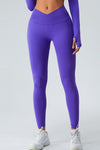 PACK265526-P408-1, Lilac Crossed Waist Scrunch Seamless Workout Leggings