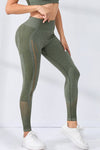 PACK2611627-P1609-1, Moss Green 2pcs Crop Top and Sports Leggings Workout Set