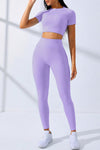 PACK2611628-P208-1, Wisteria Textured Crop Top and High Waist Leggings Workout Set