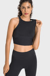 PACK264759-P2-1, Black Sports Racerback Cropped Tank