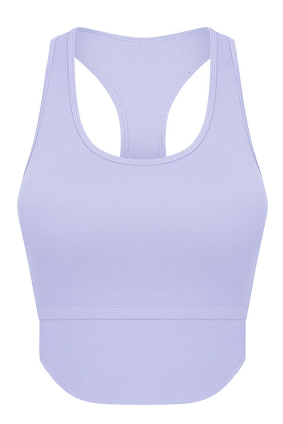 PACK264763-P708-1, Orchid Petal Racerback Longline Yoga Sports Tank Top