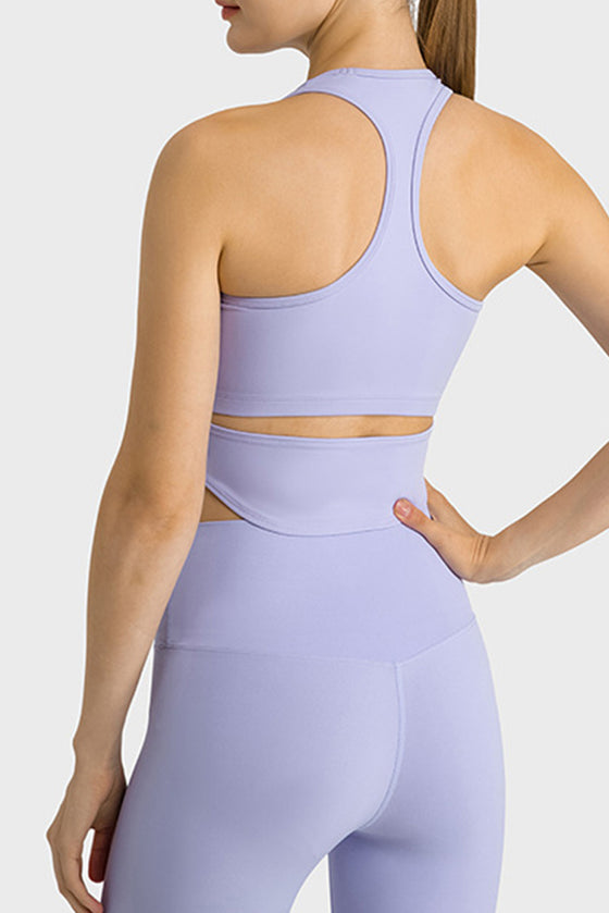 PACK264763-P708-1, Orchid Petal Racerback Longline Yoga Sports Tank Top