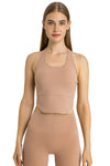 PACK264763-P4016-1, Light French Beige Racerback Longline Yoga Sports Tank Top