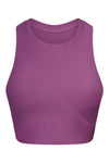PACK264764-P508-1, Violet Round Neck Asymmetrical Hem Active Cropped Tank Top