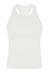 PACK264765-P1-1, White O-Neck Racer Back Athletic Tank Top