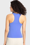 PACK264765-P205-1, Sky Blue O-Neck Racer Back Athletic Tank Top