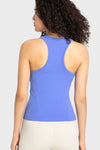 PACK264765-P205-1, Sky Blue O-Neck Racer Back Athletic Tank Top