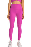 PACK265528-P6-1, Rose Red Side Pockets Seamless Workout Leggings