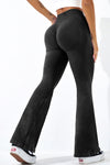 PACK265532-P2-1, Black High Waist Butt Lift Yoga Flared Leggings