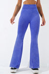 PACK265532-P5-1, Dark Blue High Waist Butt Lift Yoga Flared Leggings