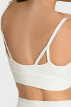 PACK264766-P1-1, White Sexy Ruched Thin Straps Gym Bra