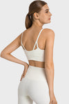PACK264766-P1-1, White Sexy Ruched Thin Straps Gym Bra