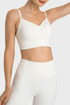 PACK264766-P1-1, White Sexy Ruched Thin Straps Gym Bra