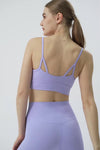 PACK264766-P708-1, Orchid Petal Sexy Ruched Thin Straps Gym Bra