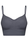 PACK264766-P2011-1, Dark Grey Sexy Ruched Thin Straps Gym Bra