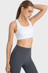PACK264767-P1-1, White Stylish Cutout High Impact Support Yoga Bra