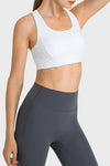 PACK264767-P1-1, White Stylish Cutout High Impact Support Yoga Bra