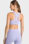 PACK264767-P304-1, Sky Blue Stylish Cutout High Impact Support Yoga Bra