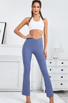 PACK265539-P604-1, Ashleigh Blue V Crossover High Waist Workout Flare Leggings