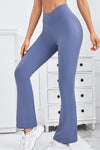 PACK265539-P604-1, Ashleigh Blue V Crossover High Waist Workout Flare Leggings