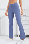 PACK265539-P604-1, Ashleigh Blue V Crossover High Waist Workout Flare Leggings