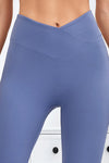 PACK265539-P604-1, Ashleigh Blue V Crossover High Waist Workout Flare Leggings