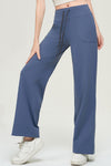 PACK265538-P604-1, Ashleigh Blue Drawstring Stitching Pockets Loose Sweatpants