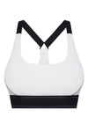 PACK264768-P1-1, White Contrast Banded Y Back Gym Bra
