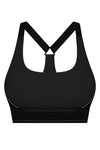 PACK264768-P2-1, Black Contrast Banded Y Back Gym Bra