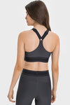 PACK264768-P4011-1, Carbon Grey Contrast Banded Y Back Gym Bra