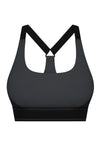 PACK264768-P4011-1, Carbon Grey Contrast Banded Y Back Gym Bra