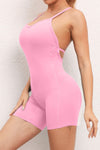 PACK2631194-P3010-1, Bonbon Camouflage/Solid Strappy Open Back Active Romper