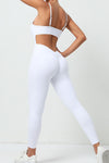 PACK2631200-P1-1, White Cut Out Backless Skinny Fit Active Jumpsuit
