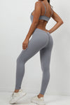 PACK2631200-P3011-1, Medium Grey Cut Out Backless Skinny Fit Active Jumpsuit