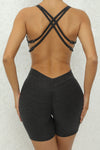 PACK2631197-P2-1, Black Crisscross Backless Butt Lifting Yoga Romper
