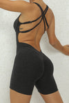 PACK2631197-P2-1, Black Crisscross Backless Butt Lifting Yoga Romper
