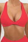 PACK264773-P3-1, Fiery Red Twist Halter Crisscross Backless Sports Bra