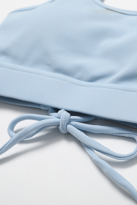 PACK2611633-P804-1, Beau Blue Active Bra and Arched Flare Pants Workout Set