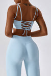 PACK2611633-P804-1, Beau Blue Active Bra and Arched Flare Pants Workout Set