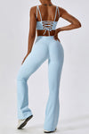 PACK2611633-P804-1, Beau Blue Active Bra and Arched Flare Pants Workout Set