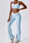 PACK2611633-P804-1, Beau Blue Active Bra and Arched Flare Pants Workout Set