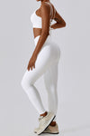 PACK2611634-P1-1, White Active Bra and Arched Leggings Active Workout Set