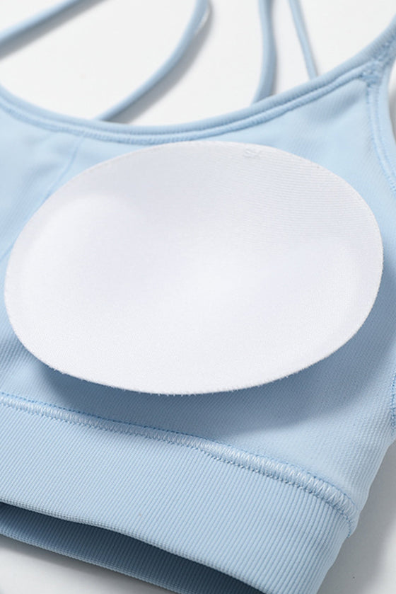 PACK2611634-P804-1, Beau Blue Active Bra and Arched Leggings Active Workout Set