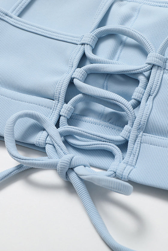 PACK2611634-P804-1, Beau Blue Active Bra and Arched Leggings Active Workout Set