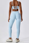 PACK2611634-P804-1, Beau Blue Active Bra and Arched Leggings Active Workout Set