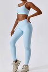 PACK2611634-P804-1, Beau Blue Active Bra and Arched Leggings Active Workout Set