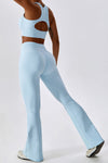 PACK2611635-P804-1, Beau Blue Active Push up Bra and Arched Flare Pants Workout Set