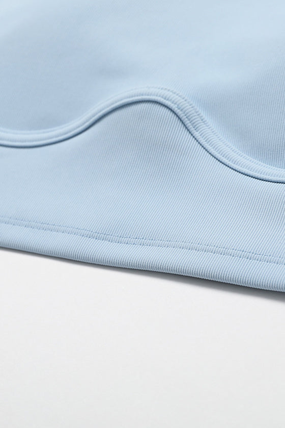 PACK2611635-P804-1, Beau Blue Active Push up Bra and Arched Flare Pants Workout Set