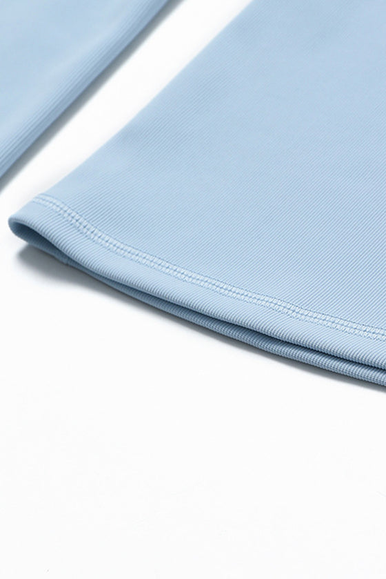 PACK2611635-P804-1, Beau Blue Active Push up Bra and Arched Flare Pants Workout Set