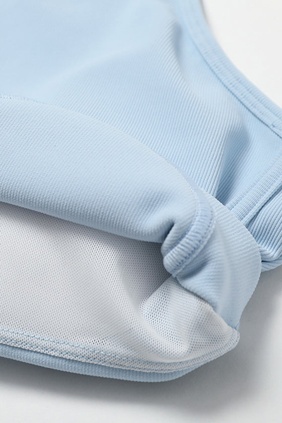 PACK2611635-P804-1, Beau Blue Active Push up Bra and Arched Flare Pants Workout Set